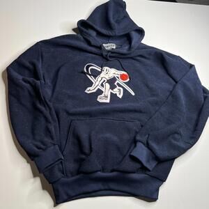Vintage‎ AND1 Basketball Hoodie Large Navy Blue 90s Y2K Fleece Size L